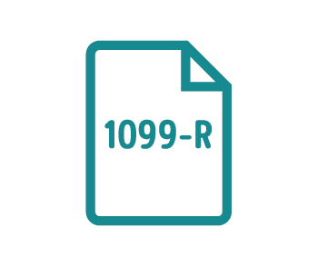 A teal 1099-R icon