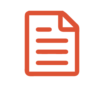 An orange paper icon
