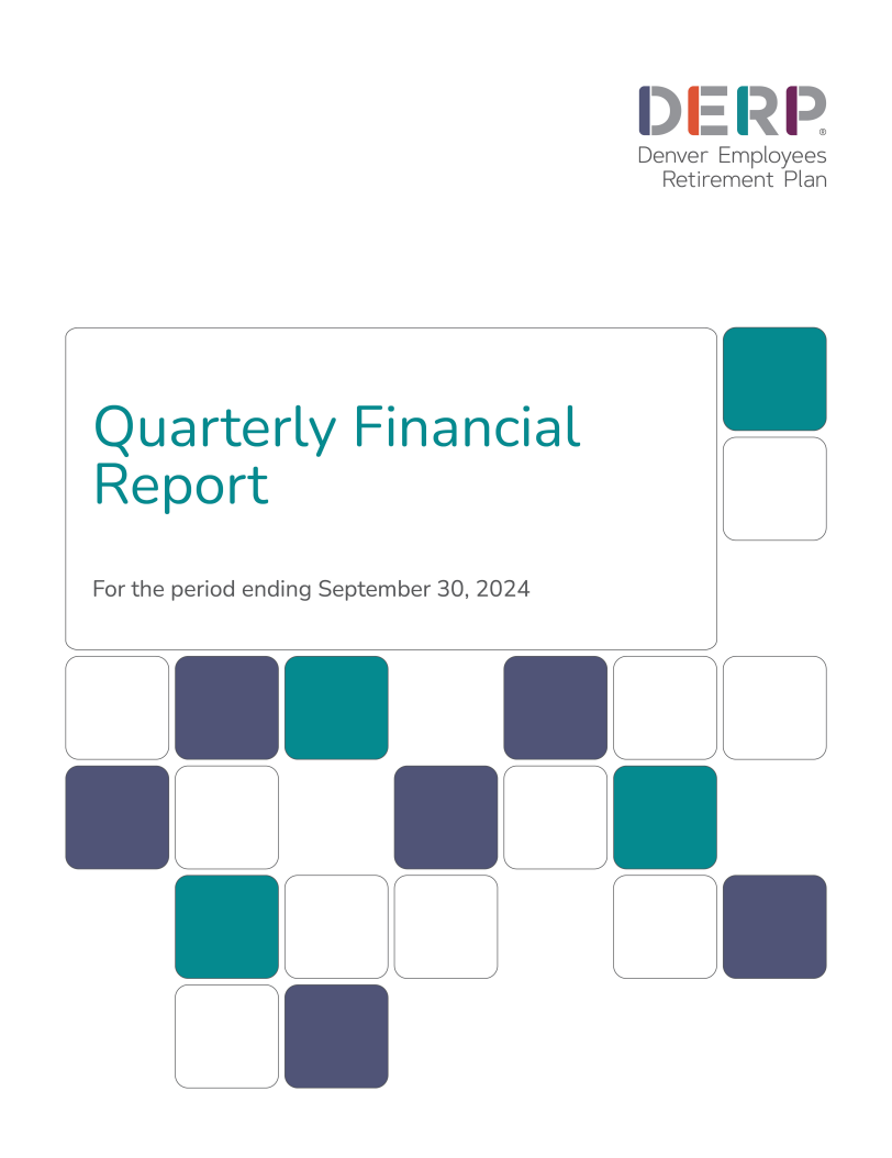 Cover image for the DERP Quarterly Report for the period ending September 30, 2024