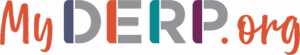 Full color MyDERP.org logo with a horizontal layout on a transparent background.