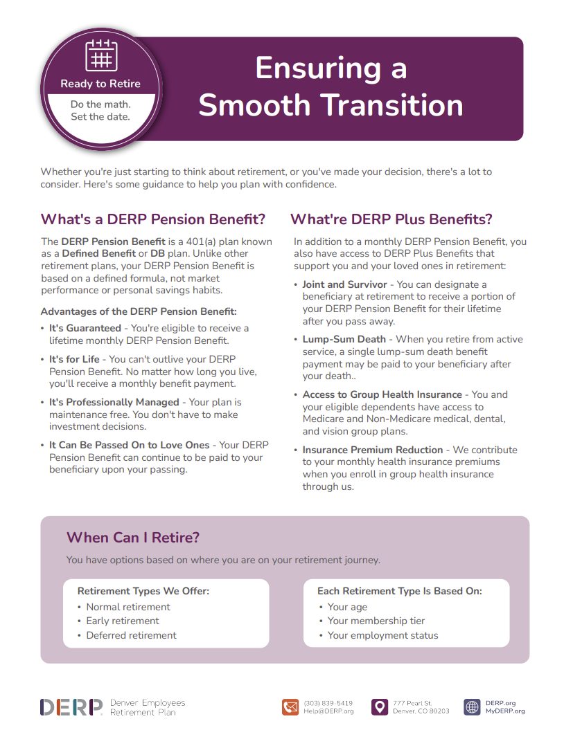 Ready to Retire Flyer